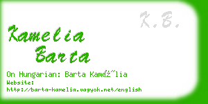 kamelia barta business card